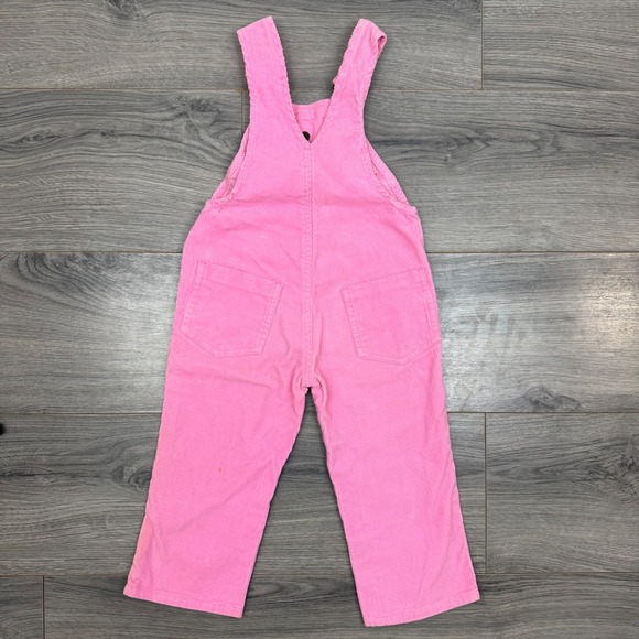 Retro Vintage Style Pink Corduroy Overalls By Happy Kids Joyeux Gamins Size 3 - Picture 7 of 16